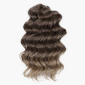 16 Inch Ombre Blonde Brown White Synthetic Crochet Twist Curly Hair Deep Wave Braid Hair Water Wave Braiding Hair Extensions
