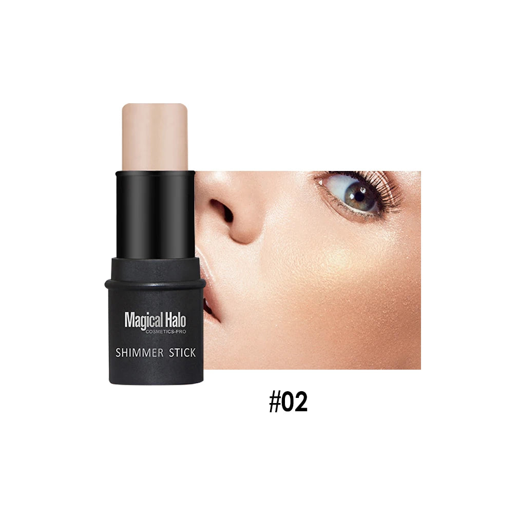 Magical Halo Highlighter Stick Glitter Contouring Bronzer For Face Shimmer Powder Highlight Corrector Contour Illuminator Makeup