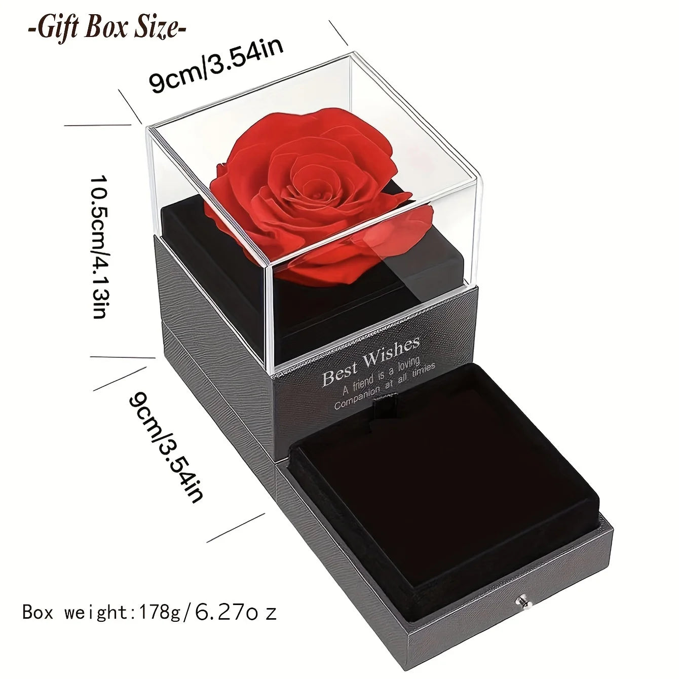 Women's Fashion Infinite Love Necklace with Red Rose Flower Gift Box, Valentine's Day and Mother's Day Gifts for Wife and Mom