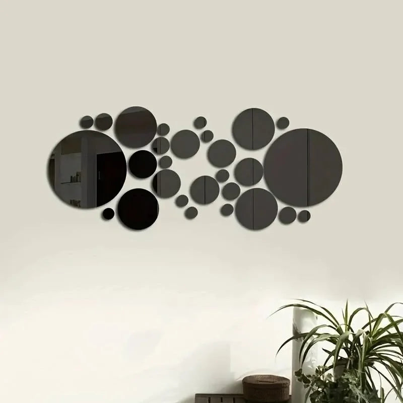 Acrylic Mirror Wall Sticker Round Decorative Mirror for Living Room