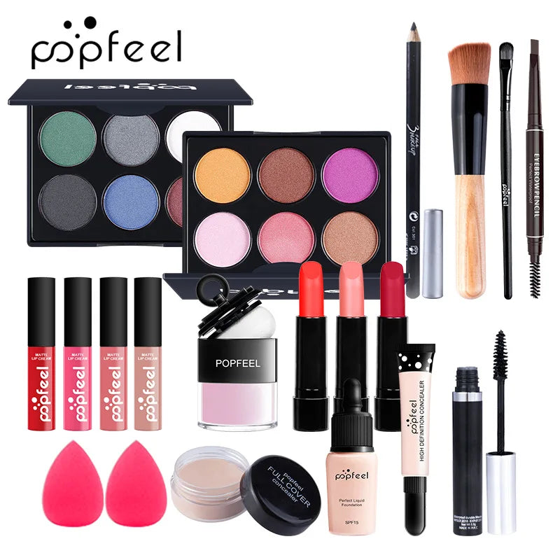 POPFEEL All-in-One Makeup Kit Gift Set with Eyeshadow Palette