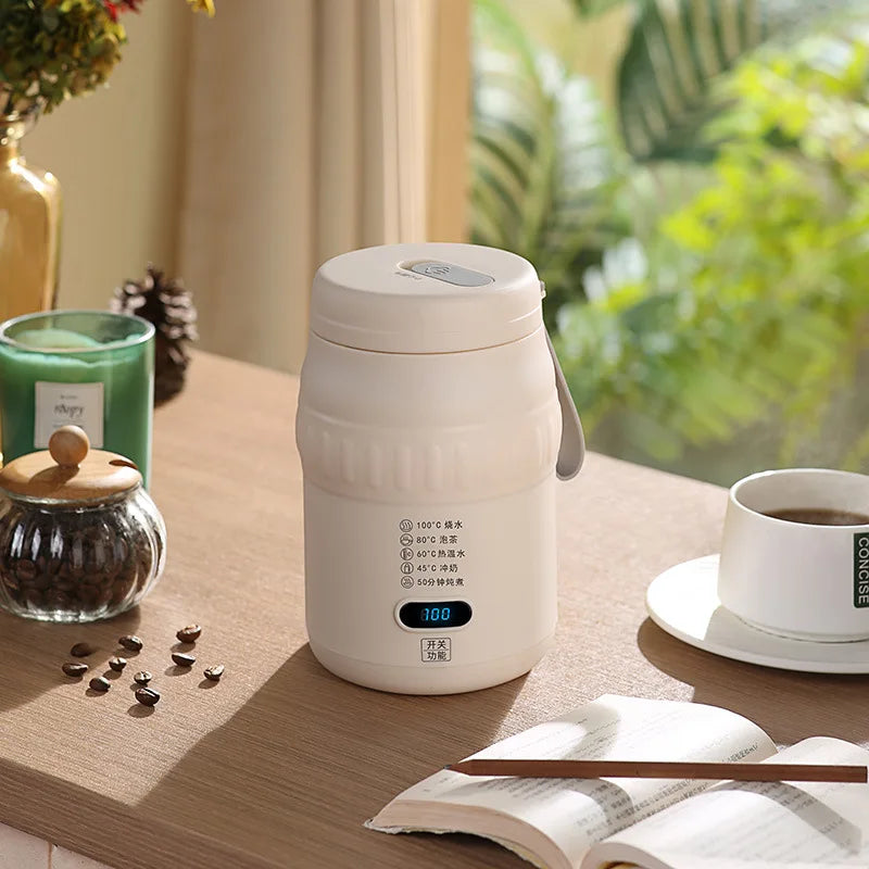 500ml 304 Stainless Steel Electric Heating Cup Multi-Functional Car & Travel Water Boiling Cup With Precise Temperature Control
