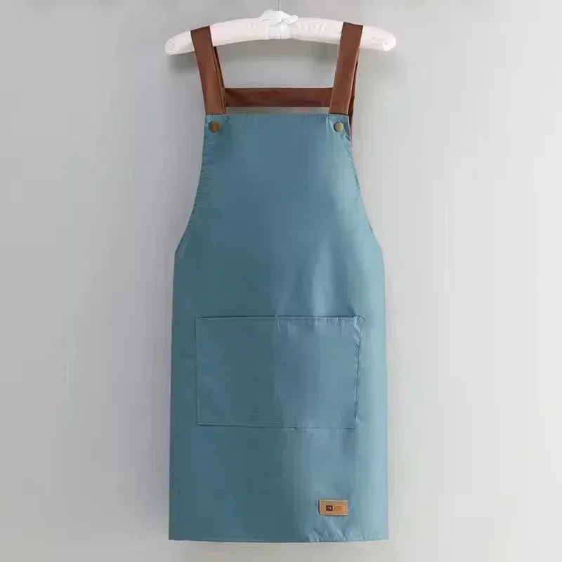 Waterproof and antifouling large pocket clothes apron