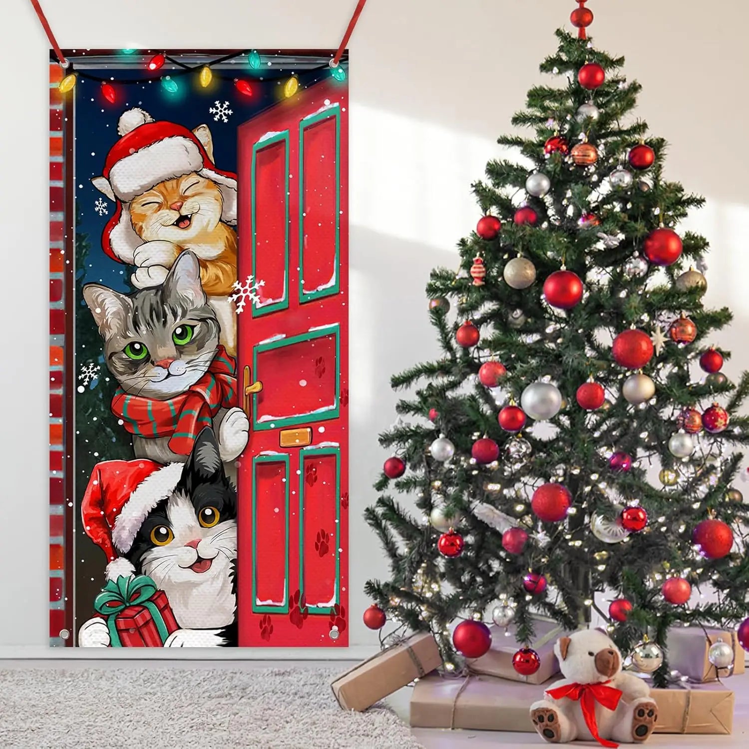 Christmas Door Cover Winter Holiday Indoor/Outdoor Fun
