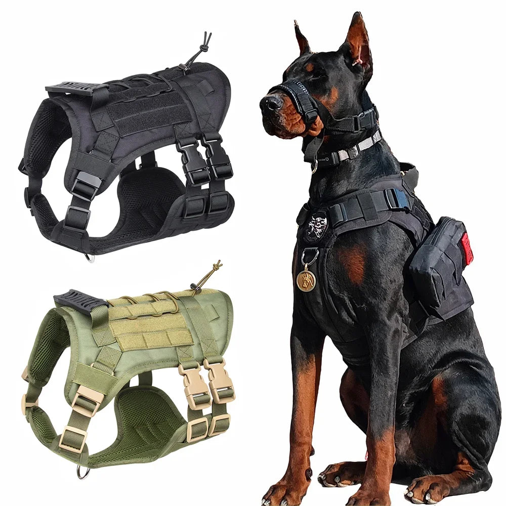 Military Large Dog Harness Pet German Shepherd