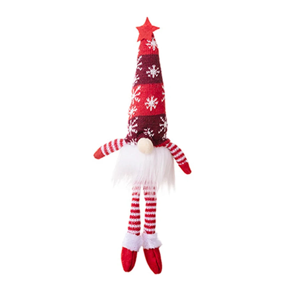 In Stock Santa Claus Plush Toy Decoration Winter Holiday Ornament for Snow Scene Fireplace Festive Christmas Hanging Decoration