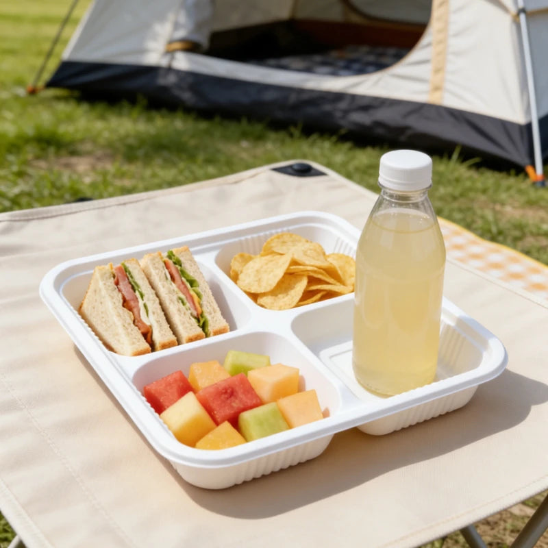 10/30/50PCS Disposable White Plastic Plates PP Material High-quality Tableware Kitchens Restaurants Desserts Parties Supplies