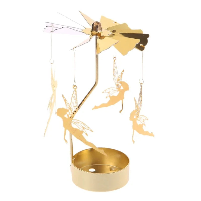 Metal Hot Rotating Candle Holder Christmas Rotating Candle Holder