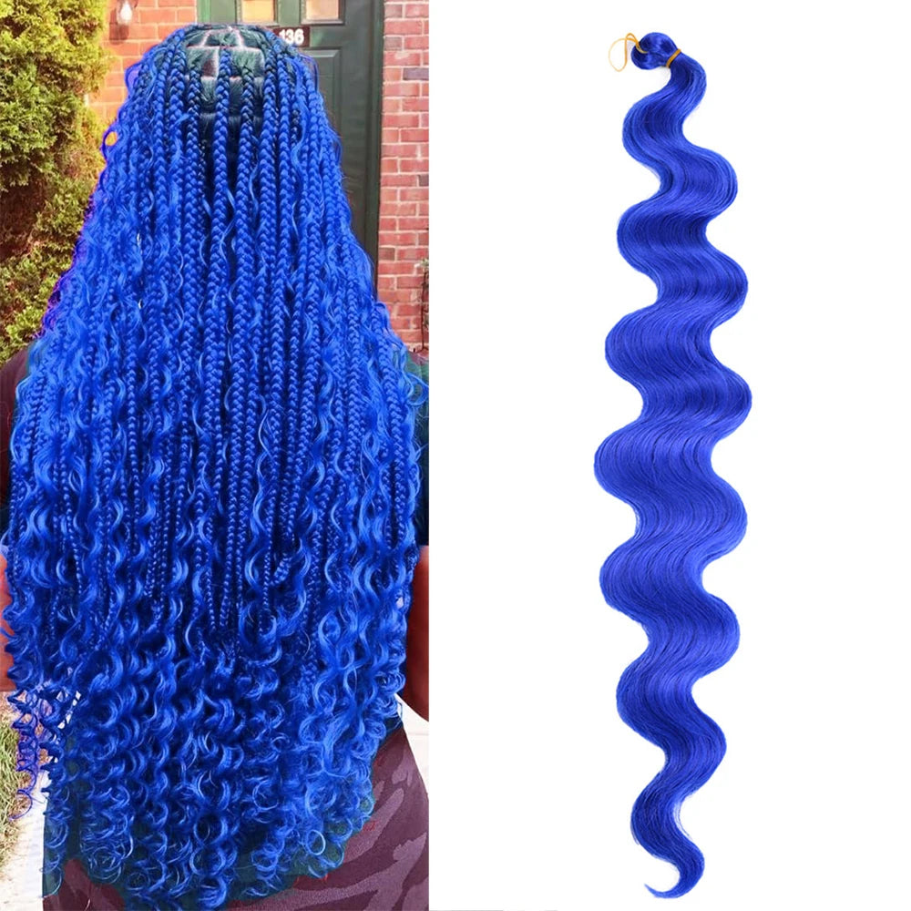 Deep Wave Hair Bundles 613 Piano Blonde Natural Synthetic Hair Extensions Ombre Thick Ponytail Loose Boho Braid Hair