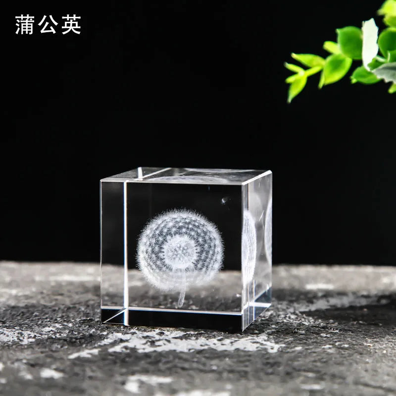 Creative 4cm Rain Clouds Raindrop Cloud Square Crystal Ornaments Heart Shape Home Office Decor Birthday Valentine's Day Gifts