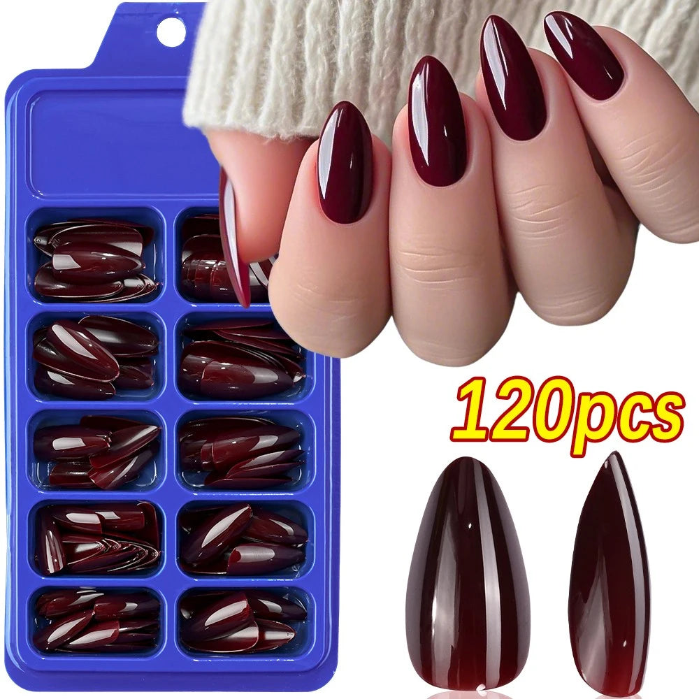 576pcs/Box Colorful Fake Nails  Cover Nail Tips
