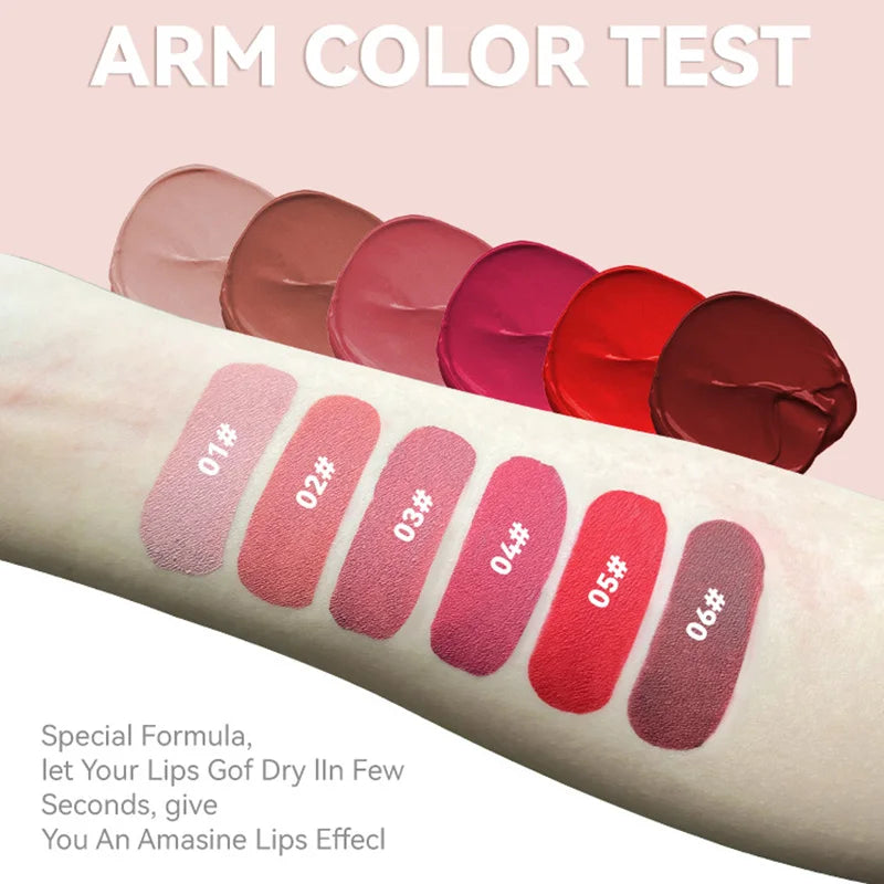 Nude Red Pink Velvet Liquid Lipsticks Makeup Cosmetic