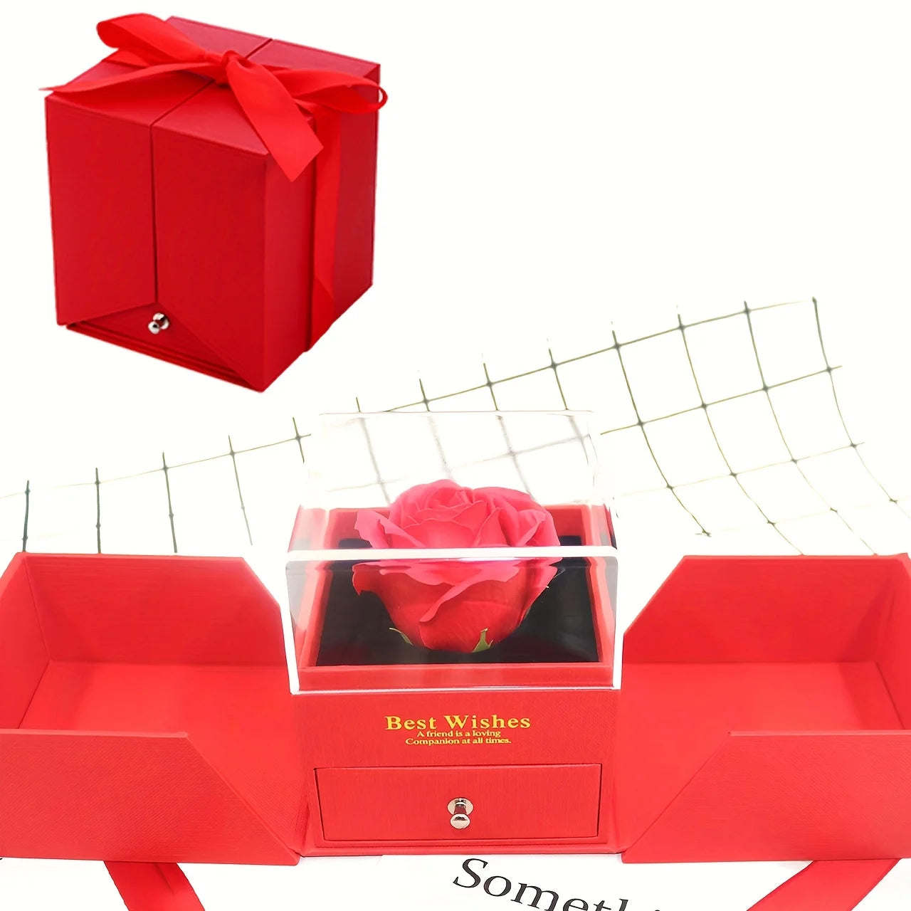 Rose Soap Premium Gift Box with MOM Pendant Necklace,for Mother's Day, Black Friday, Valentine's Day, Anniversaries, Birthdays