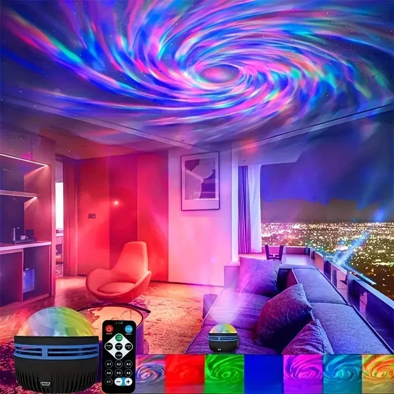 Aurora Borealis Starry Sky Projector LED Galaxy lamp Christmas Night Light with Remote 7 modes Camping Wedding Party Decorations