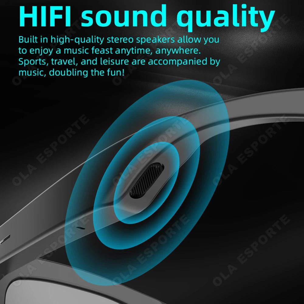 Smart AI Glasses Voice Control Wireless Call Music Playback Hi-Fi Sound Quality High-Capacity Battery UV Protection Sunglasses