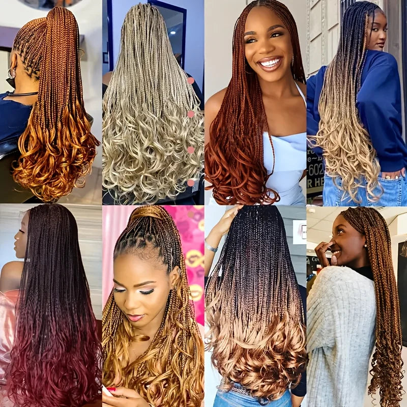 French Curly Braiding Hair 24Inch Loose Wavy 1 Pack  Bouncy Braiding Hair Extensions Synthetic French Curl Crochet Hair