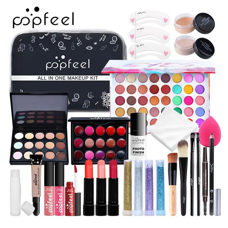 POPFEEL All-in-One Makeup Kit Gift Set with Eyeshadow Palette