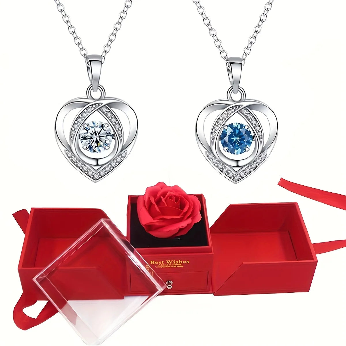 Rose Soap Premium Gift Box with MOM Pendant Necklace,for Mother's Day, Black Friday, Valentine's Day, Anniversaries, Birthdays