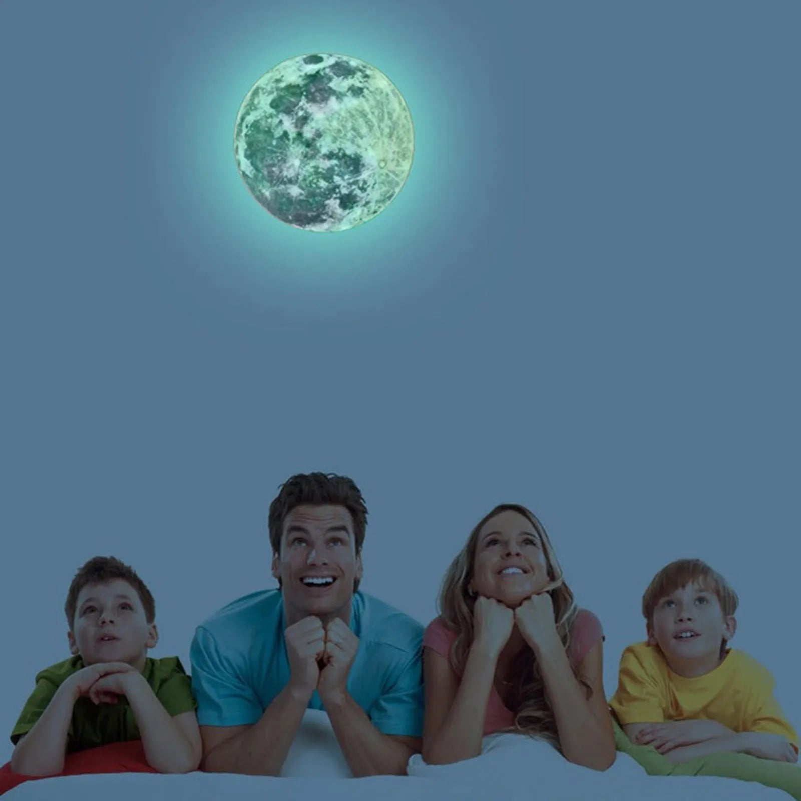 Large Moon Fluorescent Wall Sticker 5-20cm Removable Glow In The Dark Sticker Wall Sticker Kids Room Decoration Home Decor