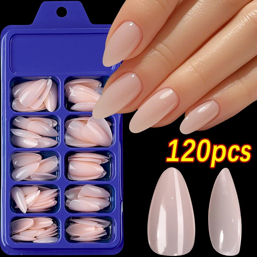 576pcs/Box Colorful Fake Nails  Cover Nail Tips