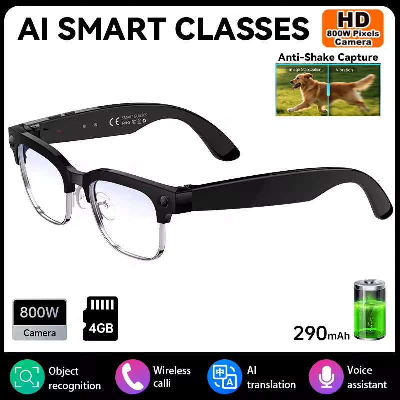 AI smart glasses with 8M Camera Recording Translation Bluetooth Call Music Men Women 2026