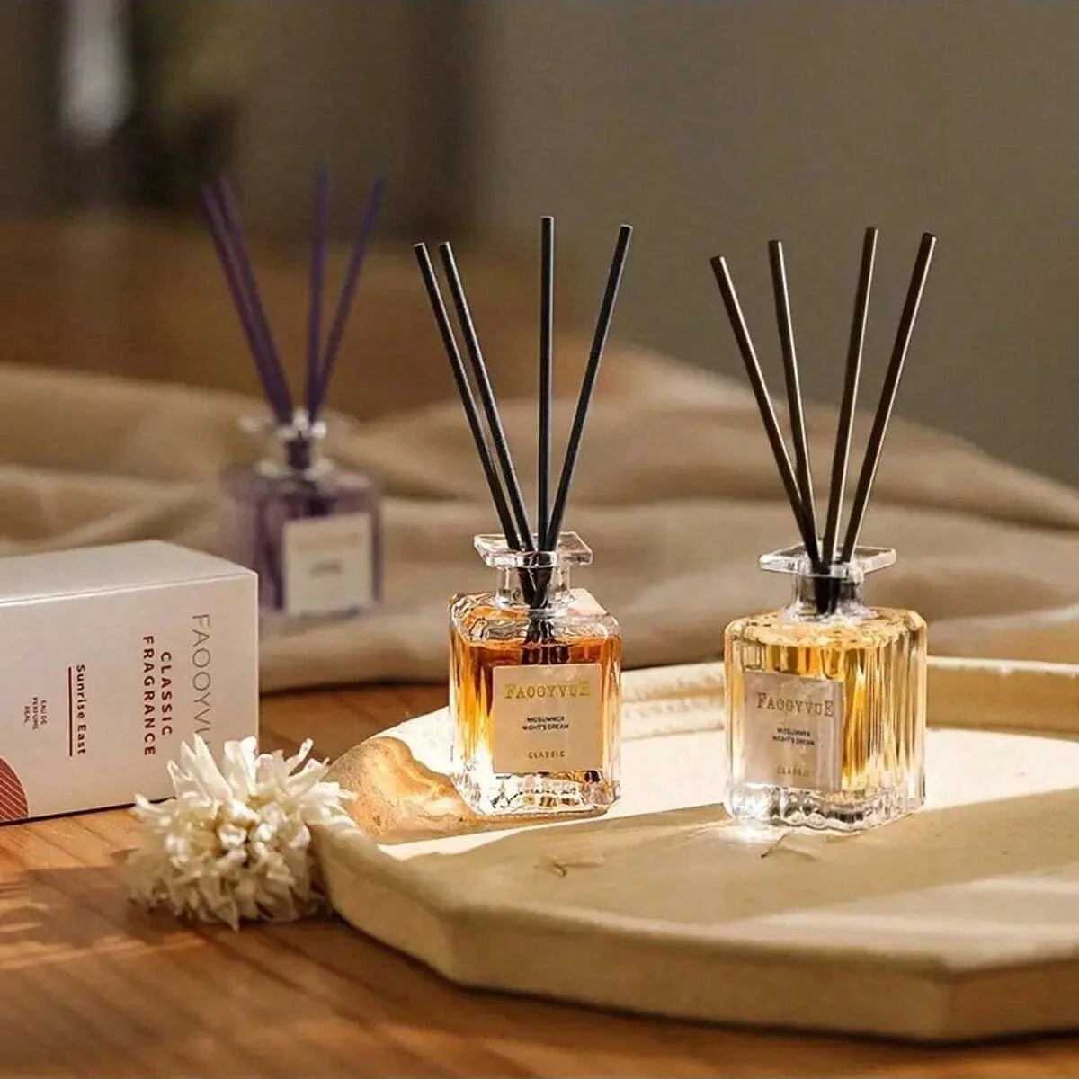 50ml Flameless Reed Diffuser Aromatherapy Essential Oil Lavender Eaglewood Fragrance Oil Air Freshener Home Room Decoration