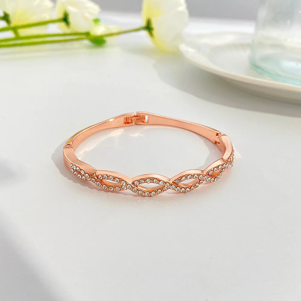 2022 Silver Color Hollow Round Geometric Bracelets and Bangles Feminine Korean New Fashion Popular Jewelry Party Gift