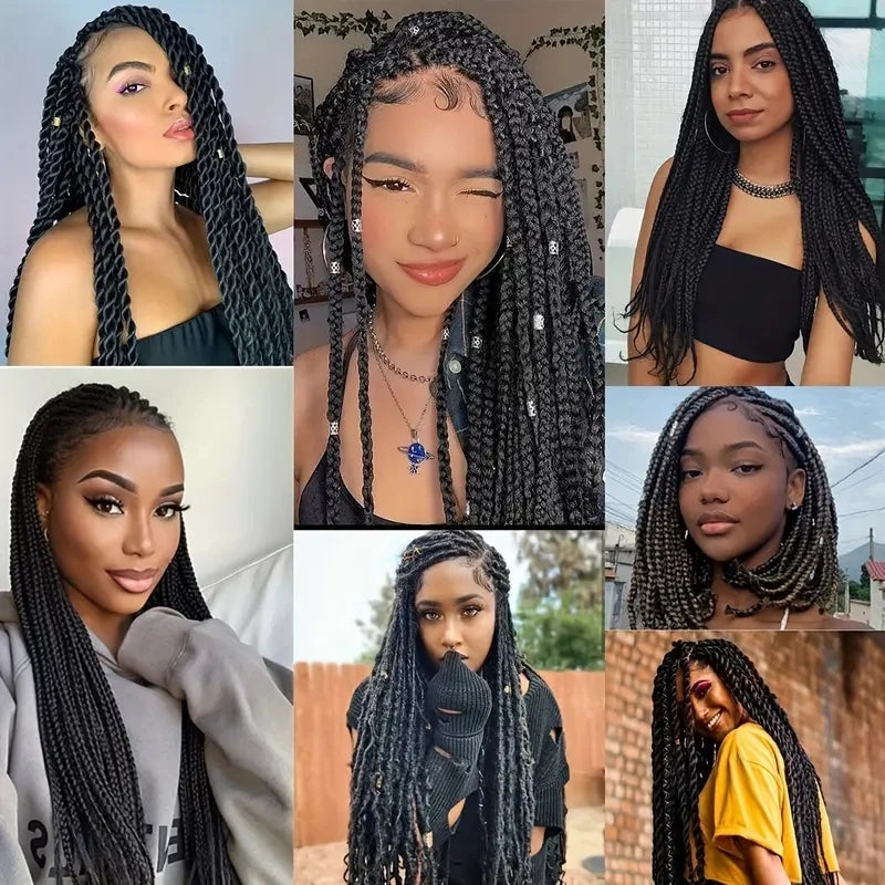 Multicolored Brazil Wool Hair, Acrylic Extension Yaki Synthetic Hair Senegalese Twist Faux Locs Wraps Jumbo CrochetBraiding Hair