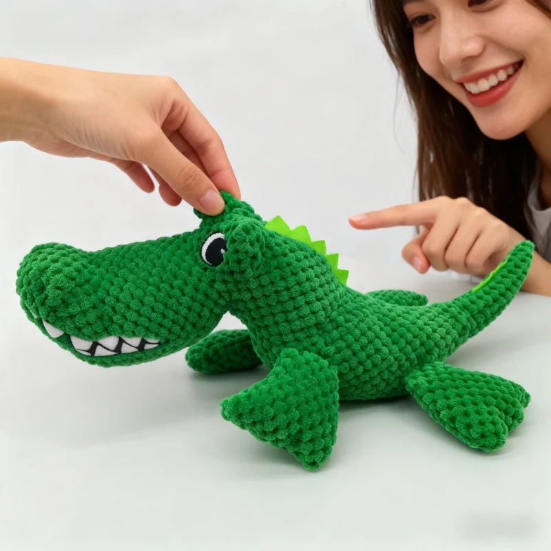 Large Crocodile Dog Toys Resistant Indestructible Plush Big Sound Dog Toy With Squeaker Small Raw Dogs Chew Puppy Pet Supplies