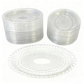 20/30/50PCS Disposable oval Plates Transparent Fruit Plastic Plates Salad Dessert Wedding Christmas Party Kitchen Supplies