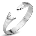 New Creative Fashion Personality Lucky Fortune Transfer Dragon Bracelets 925 Sterling Silver Jewelry Fish Bangles TYB110