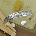 New Retro Cuff Bracelets Tibetan Silver Metal Carving Fish Elephant Flower Bangles Vintage Gypsy Jewelry Female Gifts