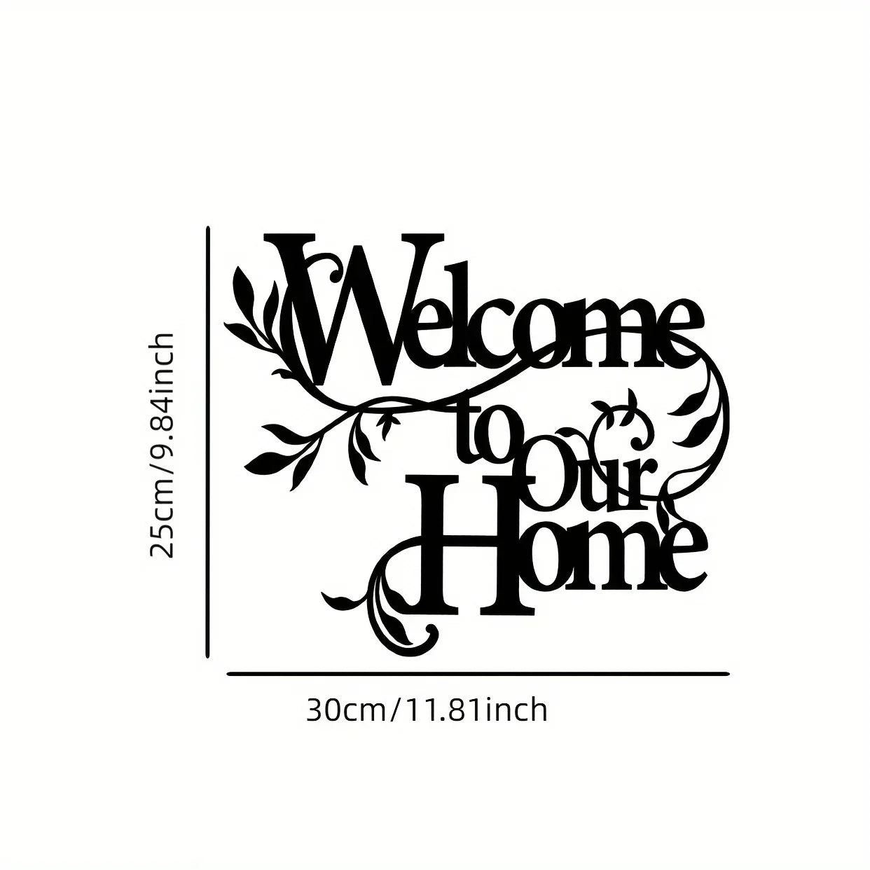 1pc Metal Welcome To Our Home Wall Sign, Wall Decoration Pendant, Welcome Sign, Home Decoration Wall decoration