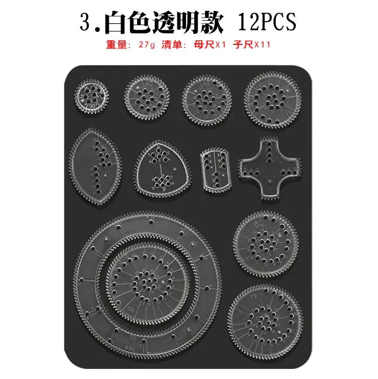 Funny Interlocking Gears Wheels Spirograph Drawing Toys Set Creative Educational Toy for Children Painting Drawing Accessories