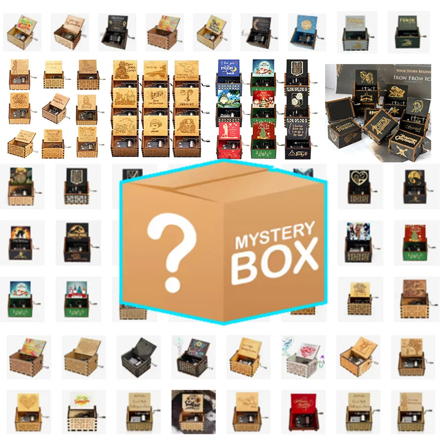 21 Music Boxes Pink White Blue Black Wood You Are My Sunshine Godfather Music Box Music Theme Birthday Gift blind box