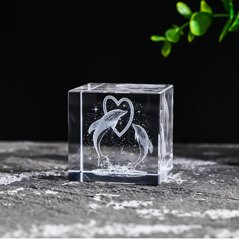 Creative 4cm Rain Clouds Raindrop Cloud Square Crystal Ornaments Heart Shape Home Office Decor Birthday Valentine's Day Gifts