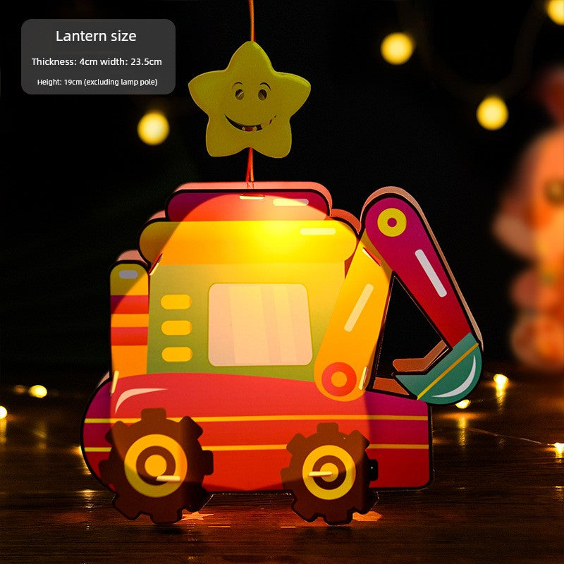 Mid-Autumn Festival Kids DIY Lantern Handmade Material Package Kindergarten Creative Rabbit Lamp Satchel Luminous Music Lantern