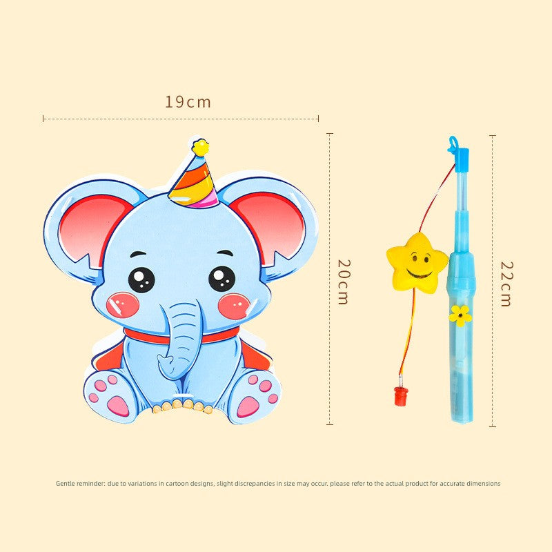 Mid-Autumn Festival Kids DIY Lantern Handmade Material Package Kindergarten Creative Rabbit Lamp Satchel Luminous Music Lantern