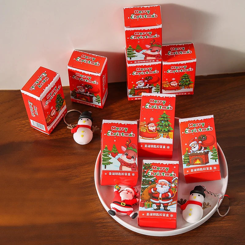 24pcs Christmas Themed Party Key Ring Gift Pack Surprise Box Suitable As Christmas Gift Party Gift Best For Christmas
