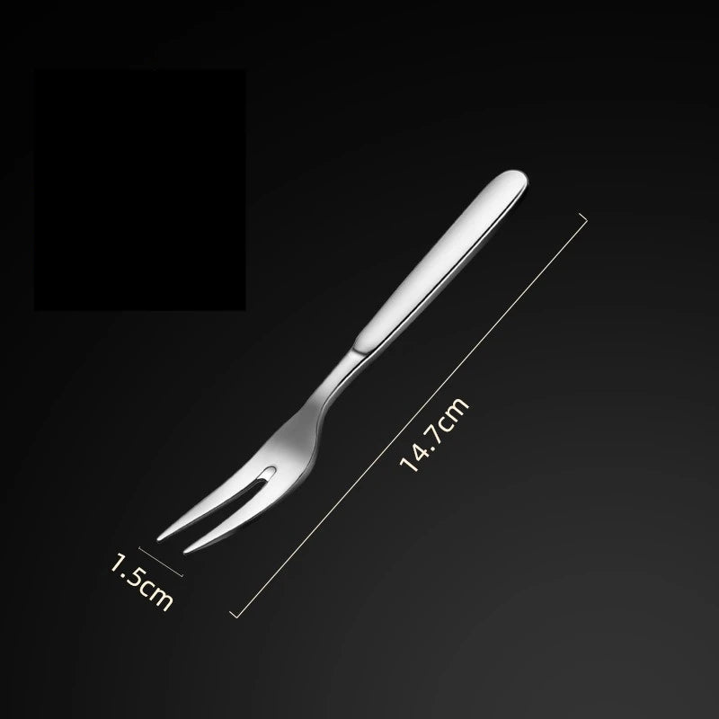 1PC Stainless Steel Fork Western Food Adult Household Fruit Salad Dessert Tableware Household Products Afternoon Tea