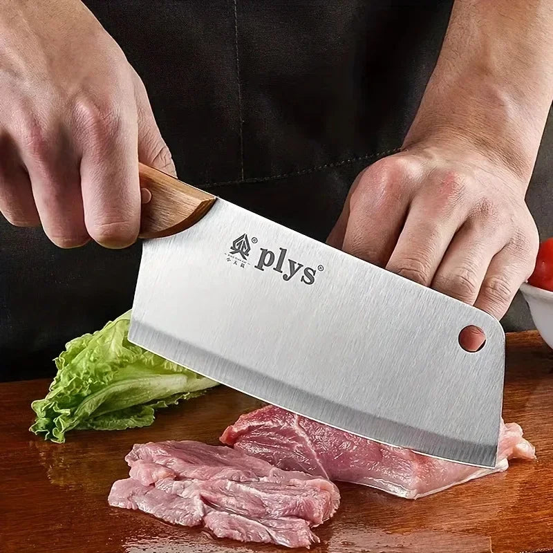 Women's sharp meat cleaver, kitchen knife for chefs - Stainless steel kitchen knife - Household ingredients handling appliance