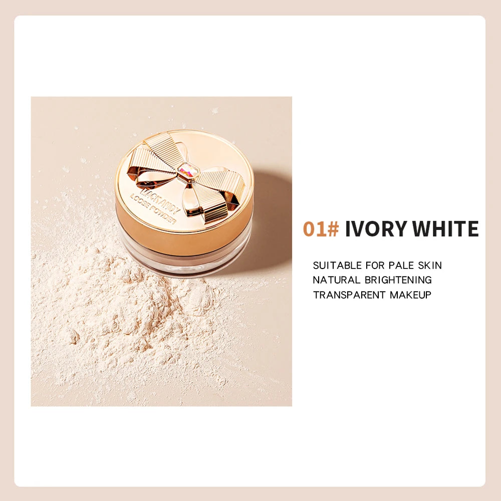 MACKANDY Air Cushion Setting Powder Oil Control Waterproof Long-lasting Concealer Smooth Loose Powder Facial Makeup Cosmetics