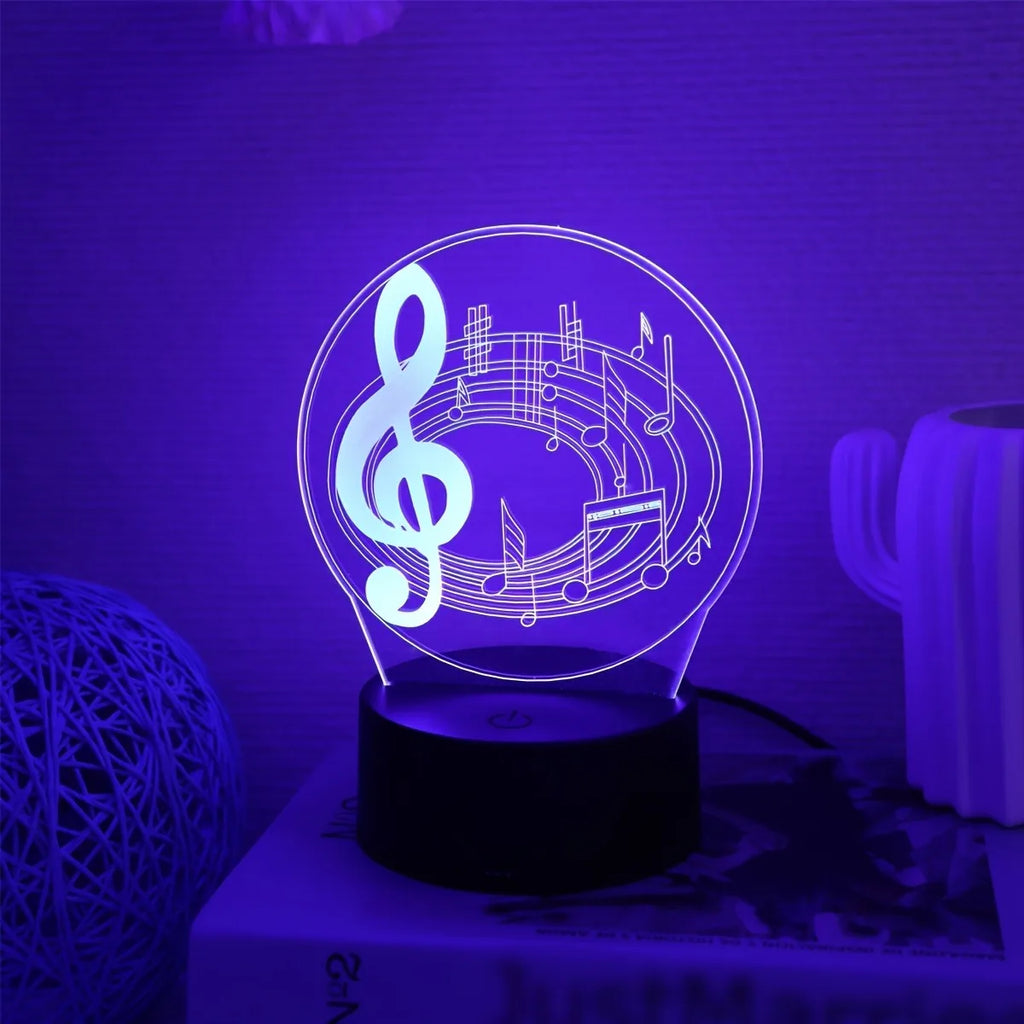 A big note shape USB 3D night light, musician collection lights, party, festival decorative lights, gift lights for friends.