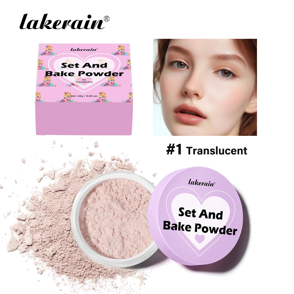 Loose Baking Setting Powder Long Lasting Oil Control Natural Face Matte Waterproof Brightening Loose Powder Makeup Cosmetics