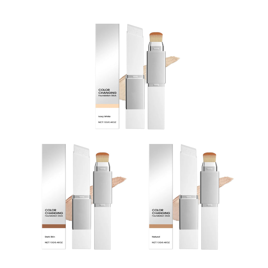 Color Changing Foundation Stick Brighten Matte Concealer Lightweight Moisturize Lasting Makeup Multifunctional Foundation Stick