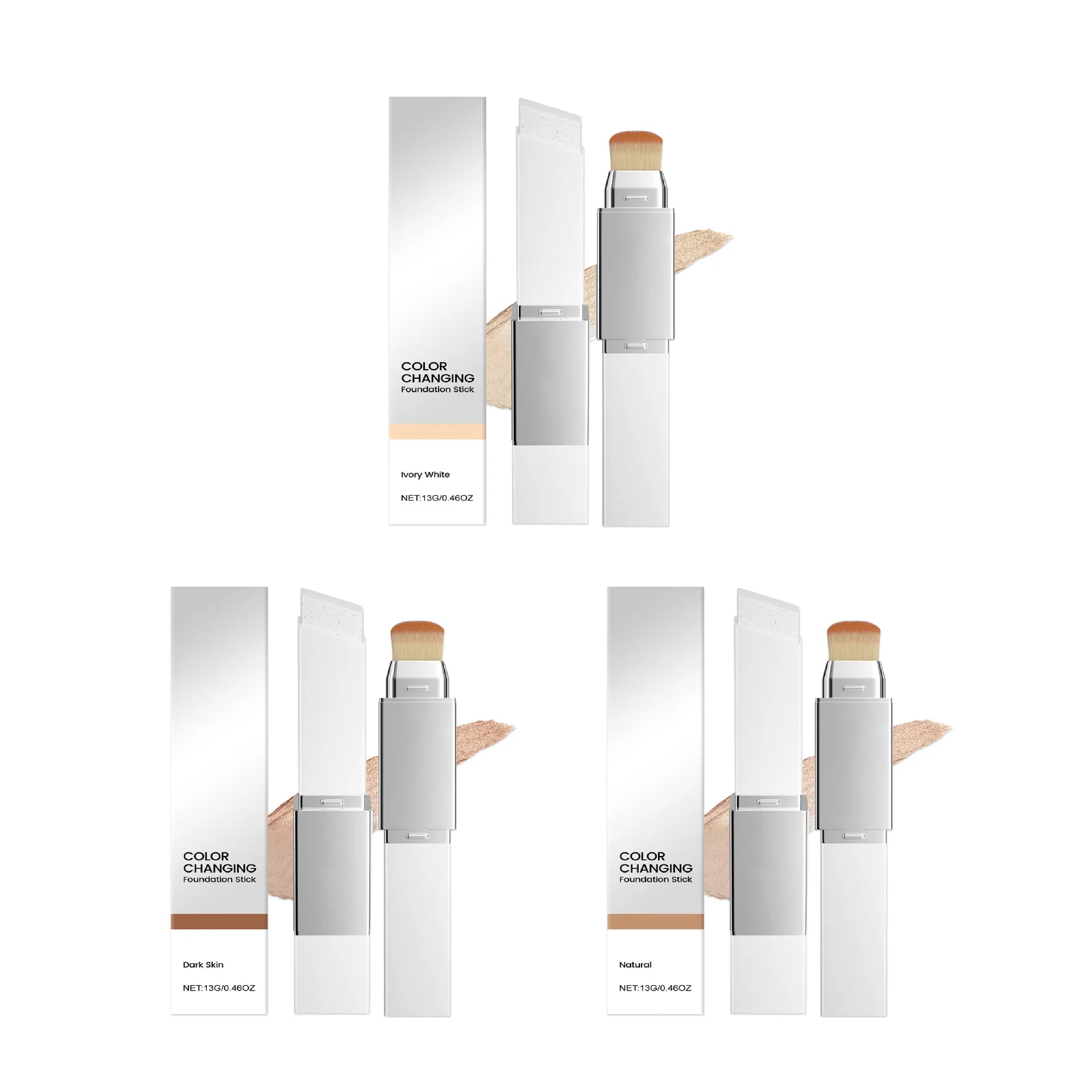 Color Changing Foundation Stick Brighten Matte Concealer Lightweight Moisturize Lasting Makeup Multifunctional Foundation Stick