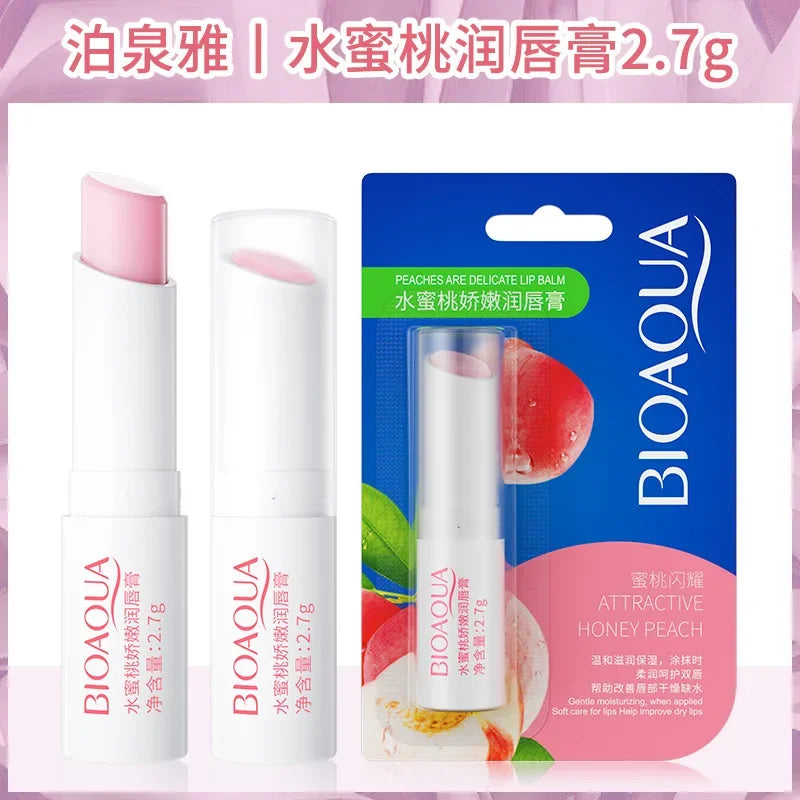 BIOAQUA Natural Aloe Moisturizing Lip Balm Colorless Refine Repair Lip Wrinkles for Woman Winter Lip Care 1 Pcs