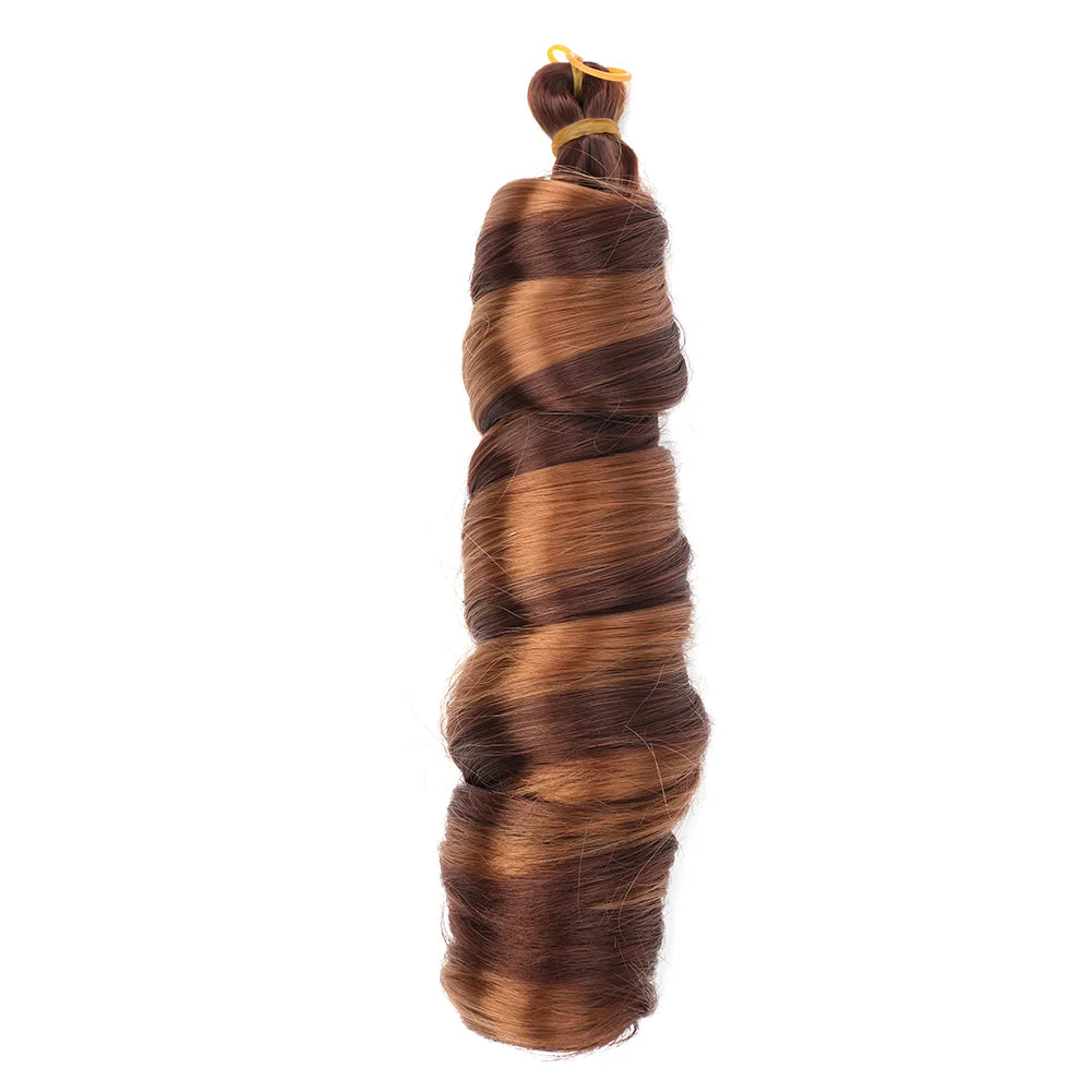 French Curls Braiding Hair Extensions Synthetic Hair Loose Wave Spiral Curl Braids High Temperature Ombre Pre Stretched Hair
