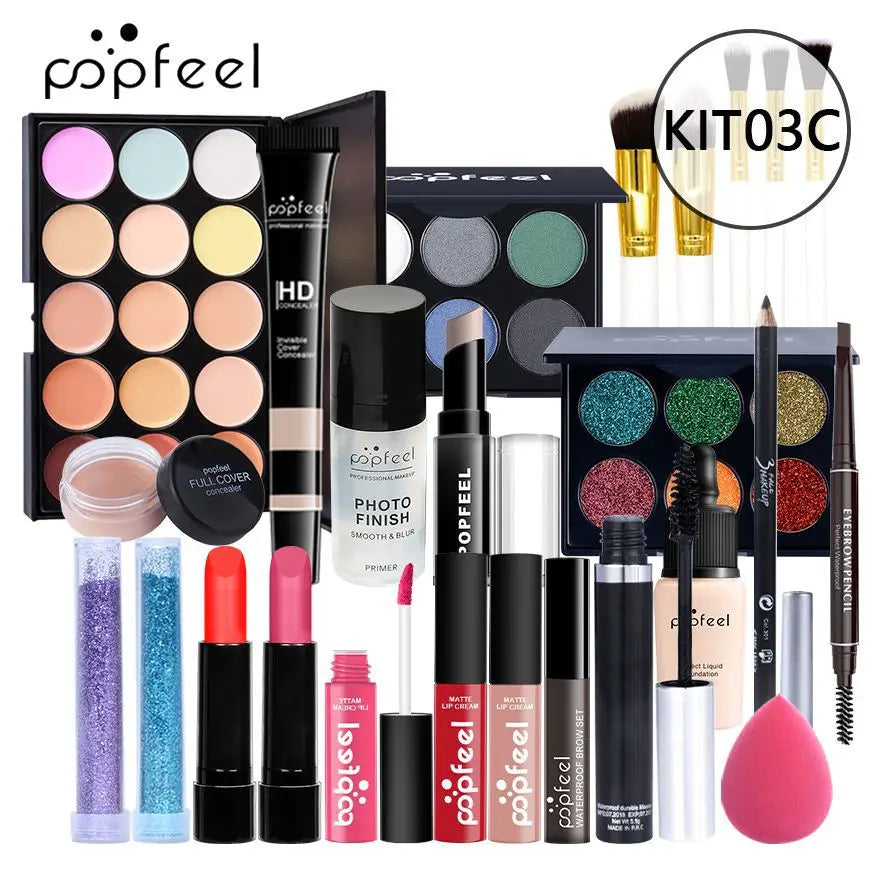 POPFEEL All-in-One Makeup Kit Gift Set with Eyeshadow Palette