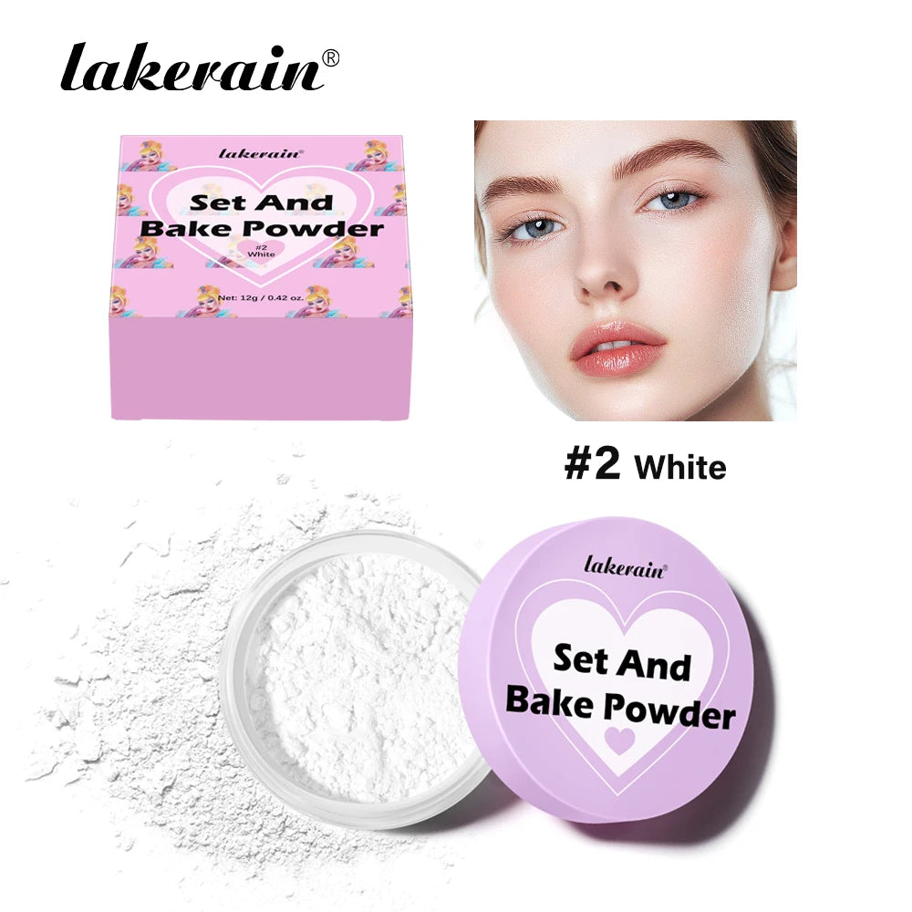 Loose Baking Setting Powder Long Lasting Oil Control Natural Face Matte Waterproof Brightening Loose Powder Makeup Cosmetics